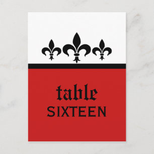 Cartão Postal Cartão-postal da Mesa Swankur De Lis, Vermelho