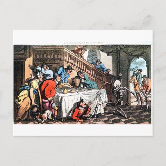 Cartão Postal Cartão-postal da morte e da caça à raposa (Frente)