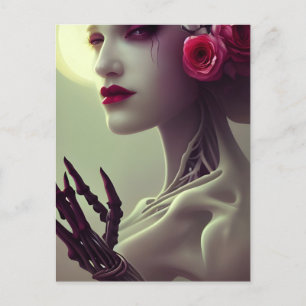 Cartão Postal Cartão-postal da Mulher Bone Skeleton