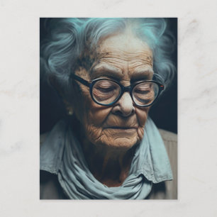 Cartão Postal Cartão-postal da mulher idosa