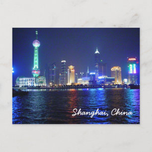 Cartão Postal Cartão-postal da Noite de Shanghai