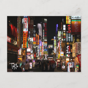 Cartão Postal Cartão-postal da noite de Tóquio Neons