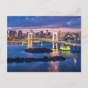Cartão Postal Cartão-postal da noite em Tóquio