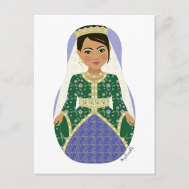 Cartão Postal Cartão-postal da Noiva marroquina Matryoshka