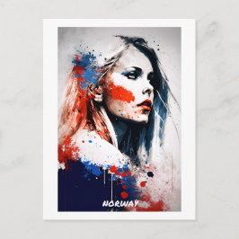 Cartão Postal Cartão-postal da Noruega - Retrato - Mundo das Mul