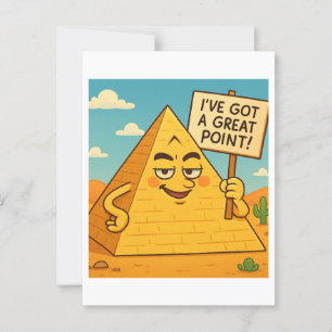 Cartão Postal Cartão-postal da Piada da Pirâmide Egípcia Engraça