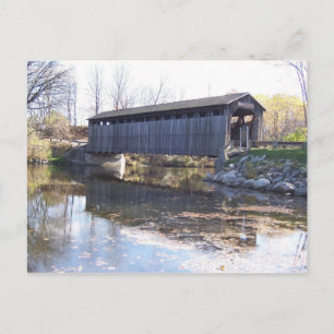 Cartão Postal Cartão-postal da ponte coberta por Fallasburg