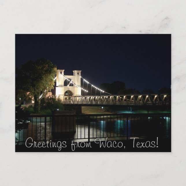 Cartão Postal Cartão-postal da ponte de suspensão (com texto) (Frente)