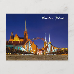 Cartão Postal Cartão-postal da ponte Tumski Wroclaw Polônia