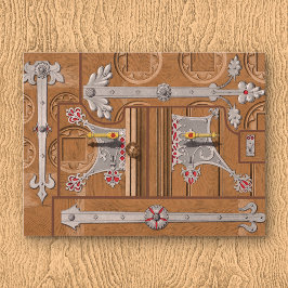 Cartão Postal Cartão-postal da porta da câmara bloqueada