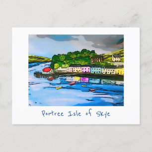 Cartão Postal Cartão-postal da Portree Isle of Skye Scotland
