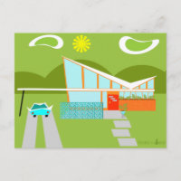 Cartão-postal da Primavera Palm Retro