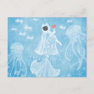Cartão Postal Cartão-postal da princesa Icy do Mermaid cat