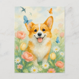 Cartão Postal Cartão-postal da Rainha Corgi Welsh Corgi