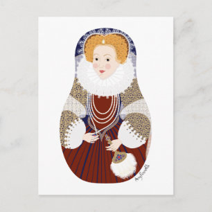 Cartão Postal Cartão-postal da Rainha Elizabeth I da Inglaterra 