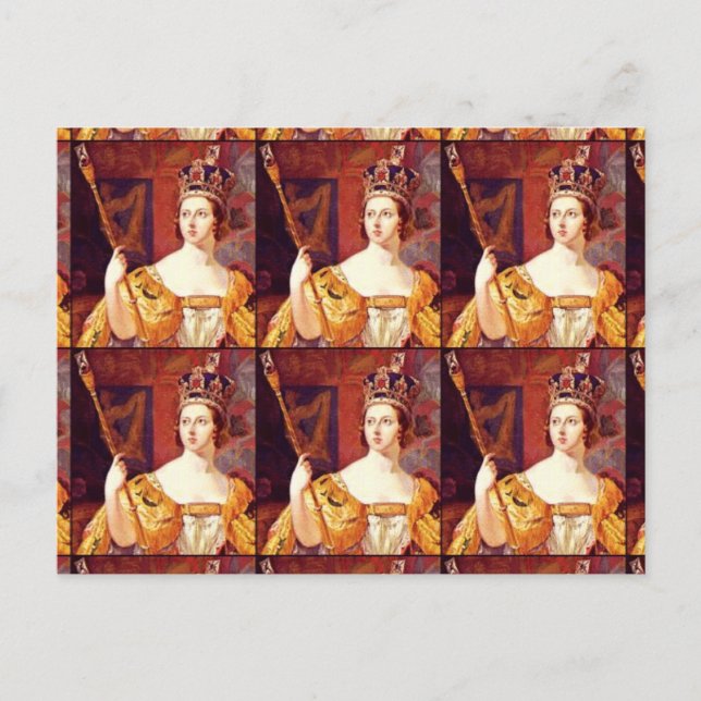 Cartão Postal Cartão-postal da Rainha Victoria Victoriana (Frente)