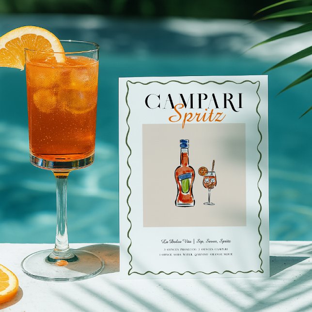 Cartão Postal Cartão-postal da Receita de Campari Spritz (Criador carregado)