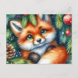 Cartão Postal Cartão-postal da Red Fox Natal