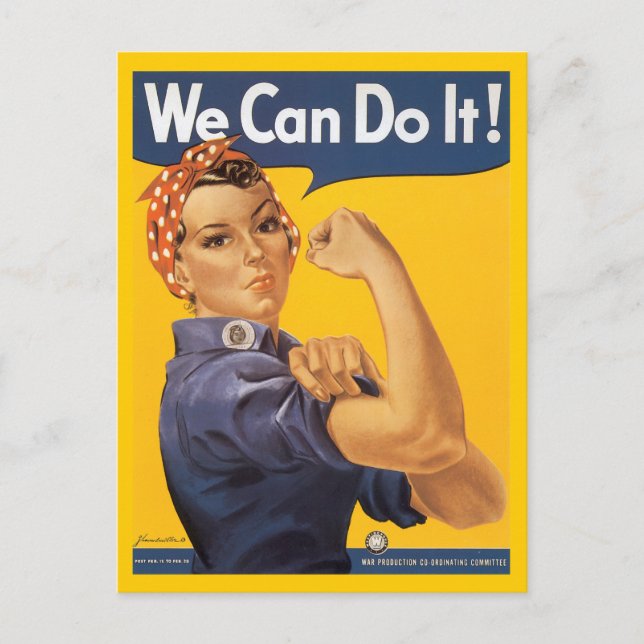 Cartão Postal Cartão-Postal da Rosie The Riveter (Frente)