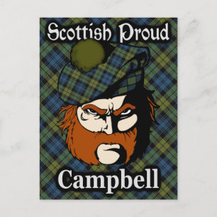 Cartão Postal Cartão-postal da Scottish Campbell Tartan