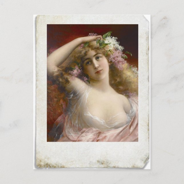 Cartão Postal Cartão-postal da Senhora Vitoriana, em destaque (Frente)