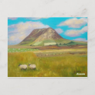 Cartão Postal Cartão-postal da Slemish Mountain Painting de Joa