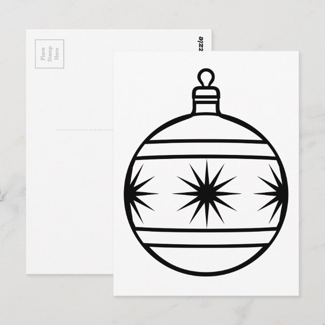 Cartão Postal Cartão-postal da sua árvore de Natal (Frente/Verso)