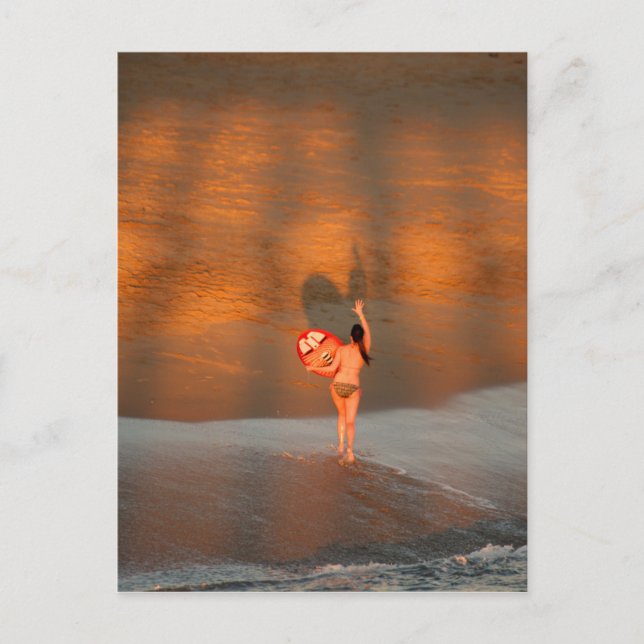 Cartão Postal Cartão-postal da Surfer Girl (Frente)