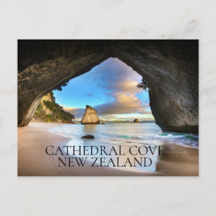 Cartão Postal Cartão-postal da Viagem "Cathedral Cove, Nova Zelâ
