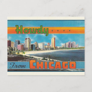 Cartão Postal Cartão-postal da Viagens vintage Chicago