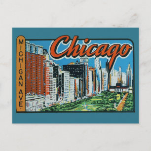 Cartão Postal Cartão-postal da Viagens vintage Chicago