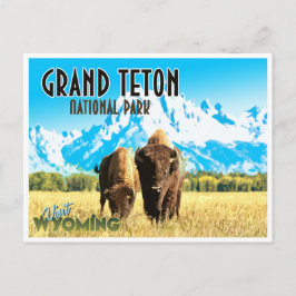 Cartão Postal Cartão-postal da Viagens vintage Grand Teton Park 