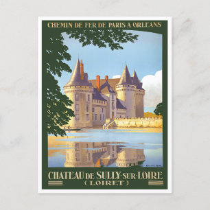Cartão Postal Cartão-postal da viagens vintage Sully France
