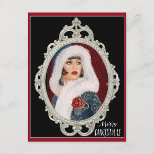 Cartão Postal Cartão-postal da Vintage Art Deco Elegante