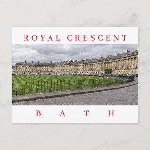 Cartão Postal cartão-postal da vista do Royal Crescent em Bath