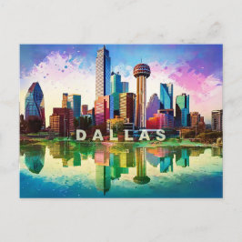 Cartão Postal Cartão-postal Dallas - Linha Skyline Icônica