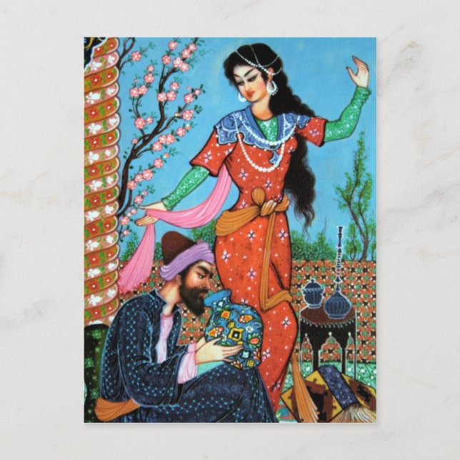 Cartão Postal cartão-postal Dançarina Ninfa e Poeta (Frente)