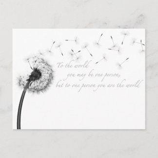 Cartão Postal Cartão-postal Dandelion Inspiration