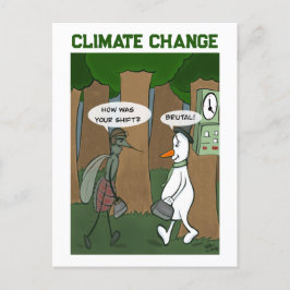Cartão Postal Cartão-postal das alterações climáticas