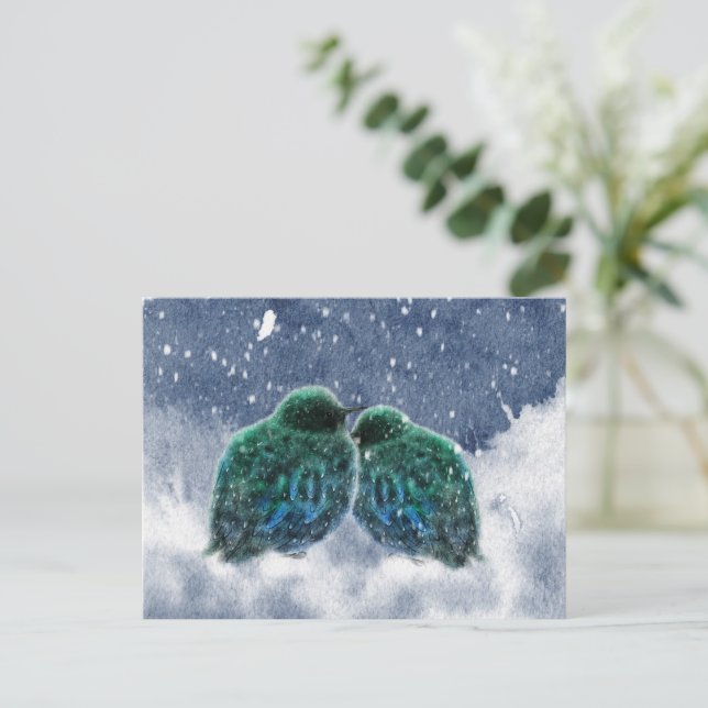 Cartão Postal Cartão-postal das aves aquáticas, arte artística (Em pé/Frente)