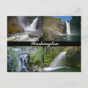 Cartão Postal Cartão-postal das cachoeiras de Washington