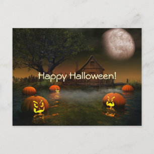 Cartão Postal Cartão-postal das Cenas Spooky do Halloween