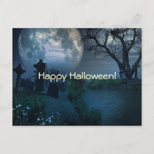Cartão Postal Cartão-postal das Cenas Spooky do Halloween