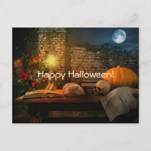Cartão Postal Cartão-postal das Cenas Spooky do Halloween