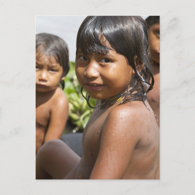 Cartão Postal Cartão-postal das Crianças de Warao da Venezuela (Frente)