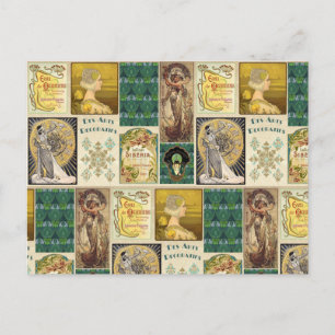 Cartão Postal Cartão-postal das damas Art Nouveau