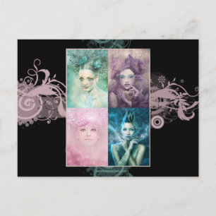 Cartão Postal Cartão-postal das damas pintadas