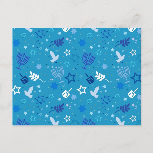 Cartão Postal Cartão-postal das Estrelas de Hanukkah (Frente)