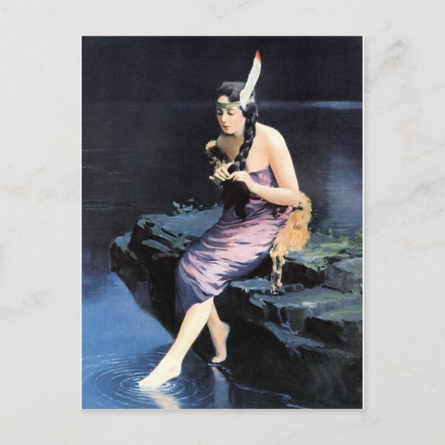 Cartão Postal Cartão-postal das garotas do calendário de 1920 de (Frente)