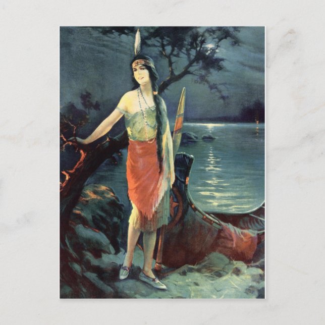 Cartão Postal Cartão-postal das garotas do calendário de 1920 de (Frente)